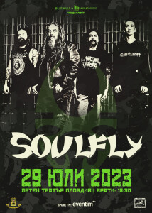 poster web - Soulfly LIVE in Plovdiv